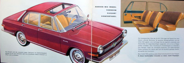 Glas 1700 Modelprogram 1965 Carbrochure (0835)